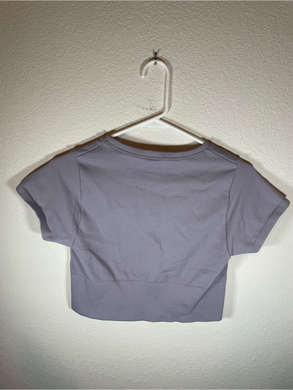 Offline By Aerie Cropped Sidewalk Seamless Shirt Lavender Medium - Picture 6 of 7